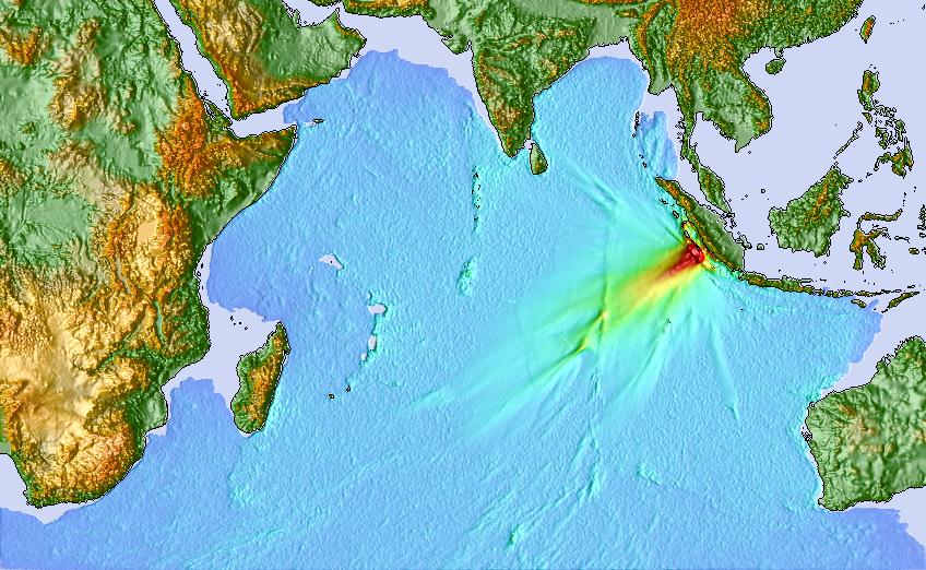 Tsunami directivity map